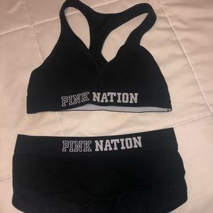 Matching bra and short set